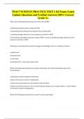 TEAS 7 SCIENCE PRACTICE TEST 1 &2 Exam &lpar;Latest Update&rpar; Questions and Verified Answers&vert; 100&percnt; Correct&vert; Grade A&plus;