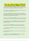 PSYC 341- Chapter 4 &lpar;Quiz 2&rpar; UPDATED Exam Questions and CORRECT Answers
