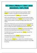 ICC History Midterm &vert; Q&A Latest 2024&sol;2025 &vert; 100&percnt; PASS