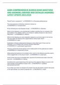 AAMI COMPREHENSIVE SCIENCE EXAM QUESTIONS  AND ANSWERS &lpar;VERIFIED AND DETAILED ANSWERS&rpar;  LATEST UPDATE 2025&sol;2026 Parrott Fever is caused by&quest; - ANSWER>>Chamydia psittacosaurus