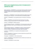 BTEC Level 3 Applied Science Unit 14 Assignment B updated for 2025 plasma membrane - ANSWER>>a microscopic membrane of lipids and proteins  &lpar;Phospholipid bilayer&rpar; that forms the external boundary of the cytoplasm of a cell or  encloses a vacuole&comma; an