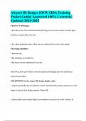Airport ID Badges &lbrack;DFW SIDA Training Pocket Guide&rsqb; Answered 100&percnt; Correctly&vert; Updated 2024-2025