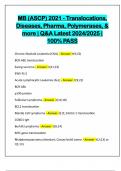 MB &lpar;ASCP&rpar; 2021 - Translocations&comma; Diseases&comma; Pharma&comma; Polymerases&comma; & more &vert; Q&A Latest 2024&sol;2025 &vert; 100&percnt; PASS