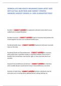 GEORGIA LIFE AND HEALTH INSURANCE EXAM LATEST 2025 WITH ACTUAL QUESTIONS AND CORRECT VERIFIED ANSWERS ALREADY GRADED A&plus; 100&percnt; GUARANTEED PASS&excl;       