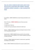 NSG 241 EXAM 2 MARIAN ABSN EXAM LATEST 2025 WITH ACTUAL QUESTIONS AND CORRECT VERIFIED ANSWERS ALREADY GRADED A&plus; 100&percnt; GUARANTEED PASS&excl;       