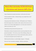 Maryville University NURS 623 Exam 1 Questions and Answers 100&percnt; Pass