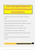 Nutrition and Physical Activity Bundled Exams Questions and Answers 100&percnt; Pass Guaranteed&comma; Reviewed 2025