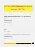 OCCTH 585 Final Exam Questions and Answers 100&percnt; Pass