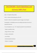 OCCTH 585 - Test 1 Questions and Answers 100&percnt; Pass