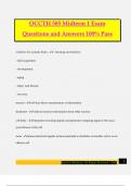 OCCTH 585 Midterm 1 Exam Questions and Answers 100&percnt; Pass