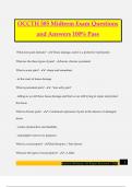 OCCTH 585 Midterm Exam Questions and Answers 100&percnt; Pass