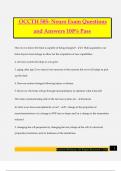 OCCTH 585- Neuro Exam Questions and Answers 100&percnt; Pass