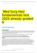  Med Surg Hesi fundamentals test 2025 already graded A