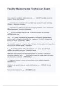 Facility Maintenance Technician Exam questions and answers