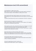 Maintenance tech II-III conventional questions and answers