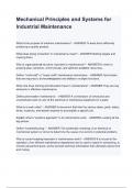Mechanical Principles and Systems for Industrial Maintenance questions and answers