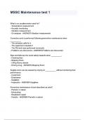 MSSC Maintenance test 1 questions and answers
