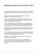 Maintenance Tech 2-3 Conventional - NCTI questions and answers
