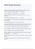 NOCTI Sample Questions and answers