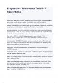 Progression Maintenance Tech II - III Conventional questions and answers