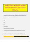 Murphy Biochem Rutgers Bundled Exams Questions and Answers 100&percnt; Pass Guaranteed&comma; Reviewed 2025