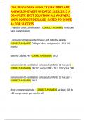 CNA Illinois State exam C QUESTIONS AND ANSWERS NEWEST UPDATED 2024&sol;2025 A COMPLETE  BEST SOLUTION ALL ANSWERS 100&percnt; CORRECT DETAILED  RATED TO SCORE A&plus; FOR SUCCESS