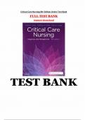 Test Bank For Priorities in Critical Care Nursing 8th Edition By Linda D. Urden; Kathleen M. Stacy; Mary E. Lough ISBN 9780323531993 Chapter 1-27 | Complete Guide A+