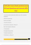 CMN 568- Unit 1 Study questions from FB Exam Questions and Answers 100&percnt; Pass