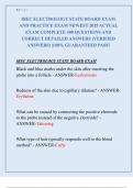 IBEC ELECTROLOGY STATE BOARD EXAM  AND PRACTICE EXAM NEWEST 2025 ACTUAL  EXAM COMPLETE 400 QUESTIONS AND  CORRECT DETAILED ANSWERS &lpar;VERIFIED  ANSWERS&rpar; &vert;100&percnt; GUARANTEED PASS&excl;