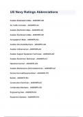 US Navy Ratings Abbreviations questions and answers