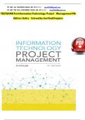 TEST BANK For Information Technology Project Management 9th Edition by Kathy Schwalbe&comma; Verified Chapters 1 - 13&comma; Complete Newest Version
