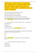 OPERATING SYSTEMS &lpar;COS3721&rpar; QUESTIONS AND ANSWER ACTUAL COMPLETE BEST EXAM SOLUTION NEWEST UPDATE 2024&sol;2025 ALL ANSWERS 100&percnt; CORRECT CONFIRMED RATED TO SCORE A&plus; FOR PASS