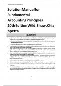 Solutions for Fundamental Accounting PrinciplesTest bank 25th Edition by John Wild latest update 2025- 2026 