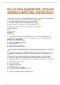 BIO 110 FINAL EXAM REVIEW &vert; DETAILED ANSWERS & QUESTIONS &vert; SOLVED 2025&excl;&excl;&excl;