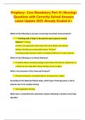 Prophecy- Core Mandatory Part III &lpar;Nursing&rpar; Questions with Correctly Solved Answers Latest Update 2025 Already Graded A&plus;