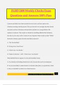 FLHD 2400 Weekly Checks Exam Questions and Answers 100&percnt; Pass