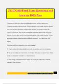 FLHD 2400 Final Exam Questions and Answers 100&percnt; Pass