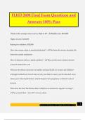 FLHD 2400 Final Exam Questions and Answers 100&percnt; Pass