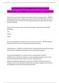 Construction Management Actual exam Questions and 100&percnt; Correct Answers Graded A&plus;