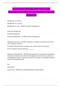 Construction Management exam prep- Questions and 100&percnt; Correct Answers &vert; Already Graded A&plus;
