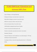 FLHD 2400 Exam 3 Questions and Answers 100&percnt; Pass