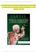 Test Bank for Physical  Examination  and Health  Assessment&comma; 9th Edition&comma; Carolyn  Jarvis&comma; ISBN&colon;  9780323510806 Latest Update 2024&sol;25