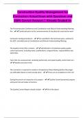 Construction Quality Management for Contractors Actual Exam with Questions and 100&percnt; Correct Answers &vert; Already Graded A&plus;