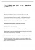 Teas 7 Math exam 100&percnt;  correct  Questions And Answers