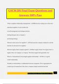 GSCM 201 Final Exam Questions and Answers 100&percnt; Pass