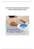 Bates&rsquo; Guide to Physical Examination and History Taking 13th Edition Bickley Test Bank