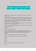 ADN 110 Final Exam Questions And Answers 100&percnt; Verified And Updated&period;