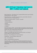 ADN 110 Exam 1 Questions And Answers 100&percnt; Verified And Updated&period;
