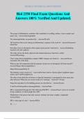 Biol 2350 Final Exam Questions And Answers 100&percnt; Verified And Updated&period;