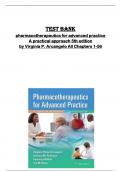 Test bank  for pharmacotherapeutics for advanced practice  A practical approach 5th edition  by Virginia P. Arcangelo All Chapters 1-56 